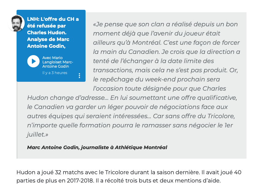 Les médias québécois nous font rire....