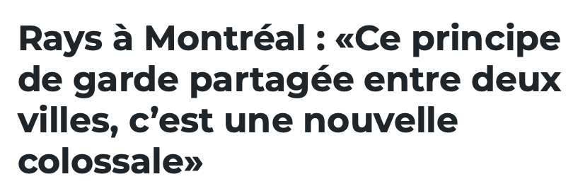 Les Rays à Montréal: la province sous le CHOC!!!