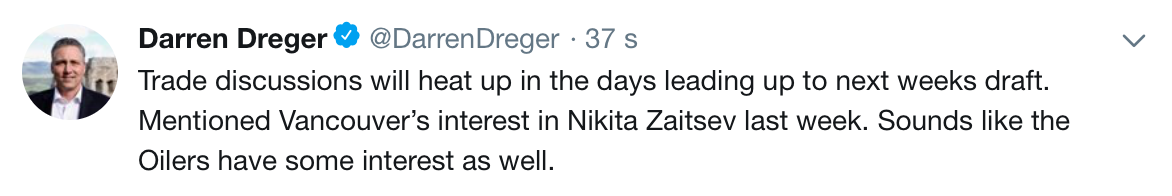 Nikita Zaitsev va rester au Canada...