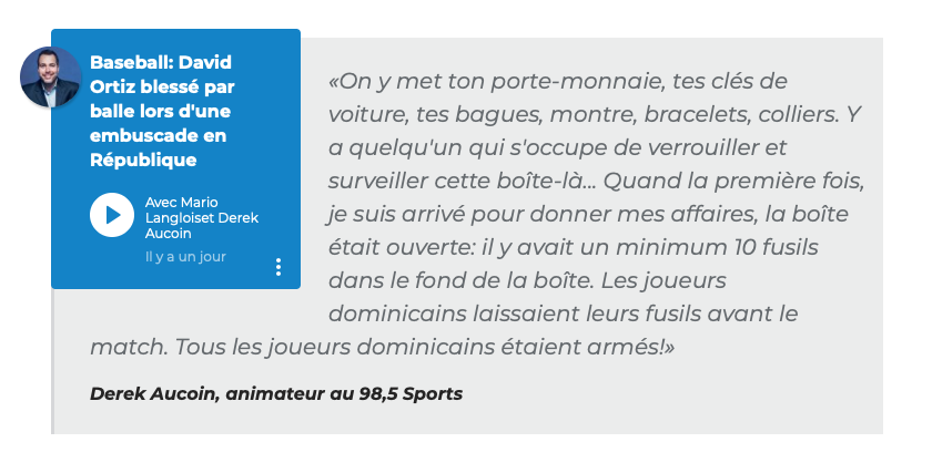 Pas étonnant que David Ortiz ait été TIRÉ...