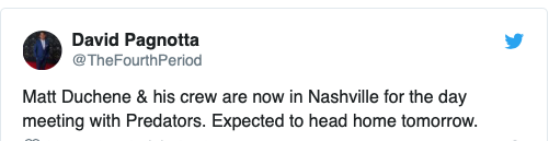 Quand on vous disait que Duchene allait passer la NUIT à Nashville....