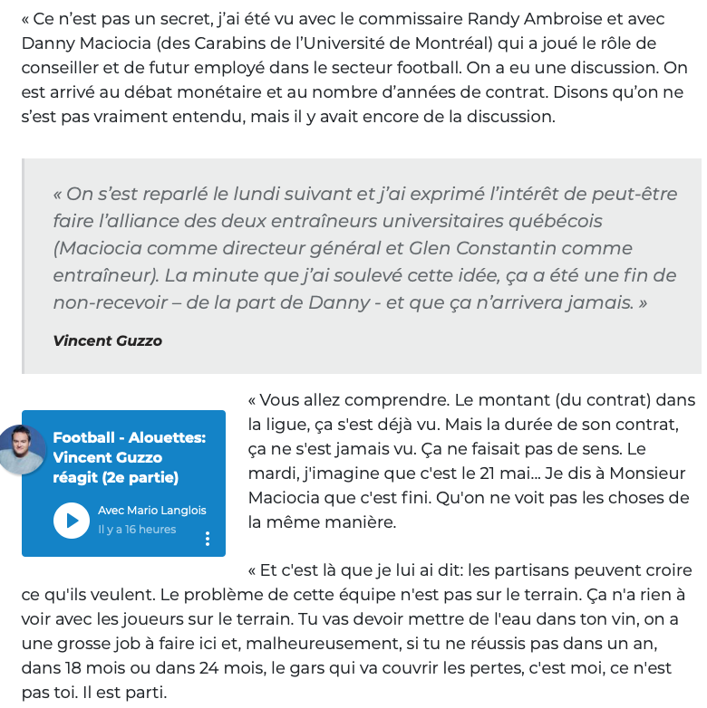 Quand on vous disait que la CFL était une LIGUE de JAMBONS....