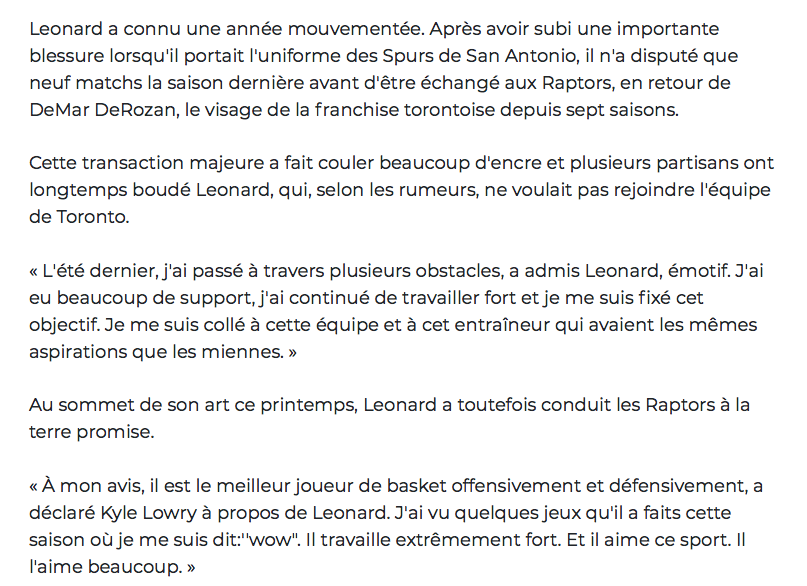Qui va rester à Toronto? Marner ou Leonard?