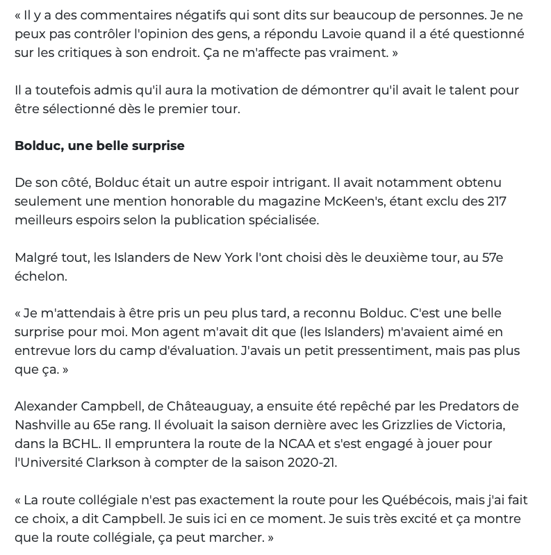 Raphaël Lavoie doit arrêter de BULLSHITER...