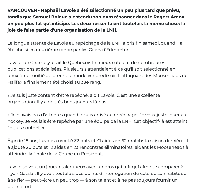 Raphaël Lavoie doit arrêter de BULLSHITER...