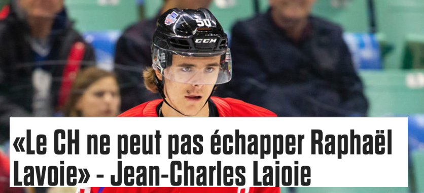 Raphaël Lavoie IGNORÉ en première ronde: Jean-Charles Lajoie HUMILIÉ.....