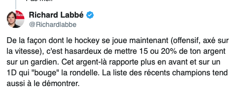 Richard Labbé vient de DÉGRISER...