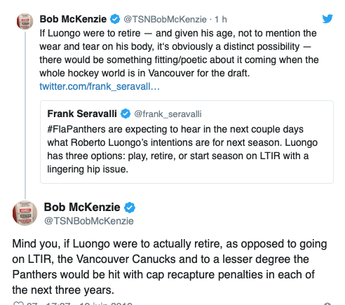Roberto Luengo va annoncer sa RETRAITE pendant le DRAFT? Ou....
