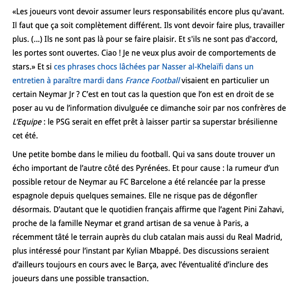 Si Neymar part de PARIS...si Marc Bergevin....