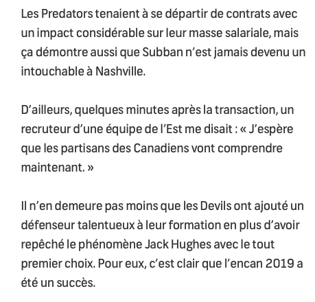 Si PK Subban est devenu un DEVILS....C'est à cause de Martin Brodeur....