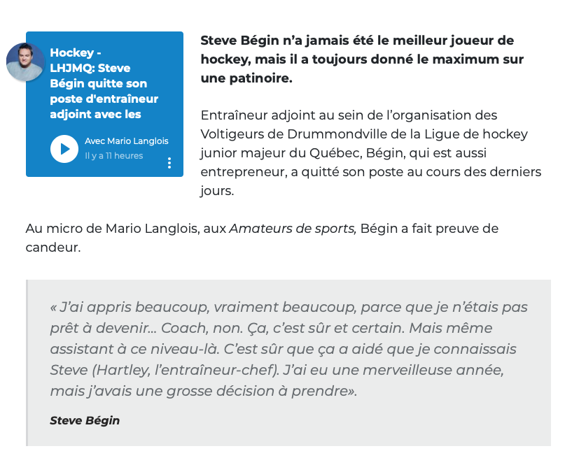 Steve Begin MÉPRISE les jeunes d'aujourd'hui?
