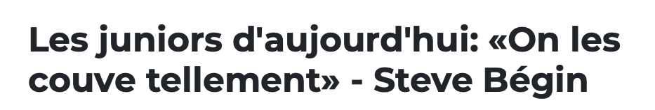 Steve Begin MÉPRISE les jeunes d'aujourd'hui?