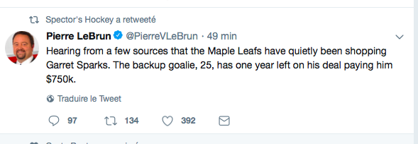 Une option ÉCONOMIQUE pour le BACK-UP de Carey Price?