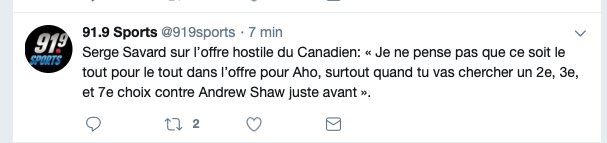 Au tour de Serge Savard....De RAMASSER Marc Bergevin....