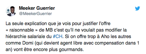 Est-ce qu'on compare Sebastian Aho à Max Domi ?