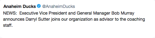 HAHA...Le nouveau coach des Ducks va marcher les fesses serrées...