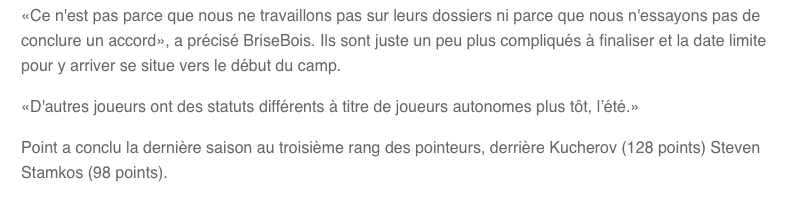 Julien Brisebois est CHANCEUX en SALE...que Point ait REJETÉ le CH...