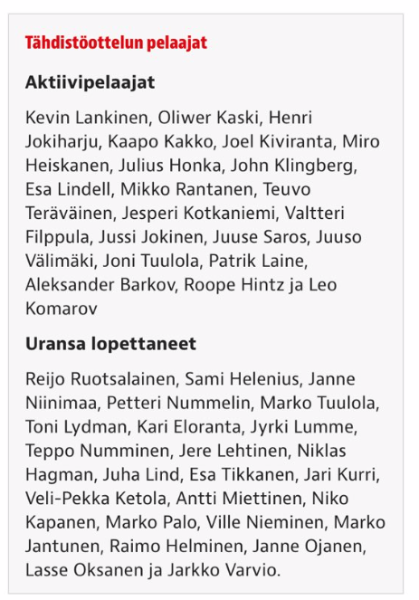 KK va jouer dans un match de légendes en Finlande...
