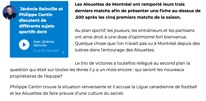 La CFL a COPIÉ le MODÈLE de Geoff Molson et Marc Bergevin....