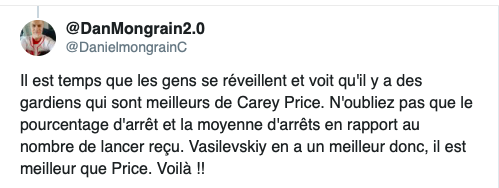 L'ACHARNEMENT QUÉBÉCOIS envers Carey Price est de retour...