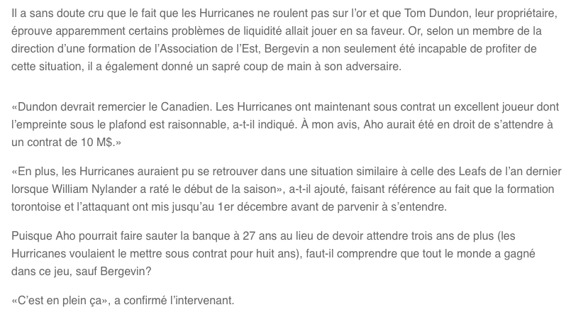 Marc Bergevin commence à être CRITIQUÉ parmi la communauté des DG...