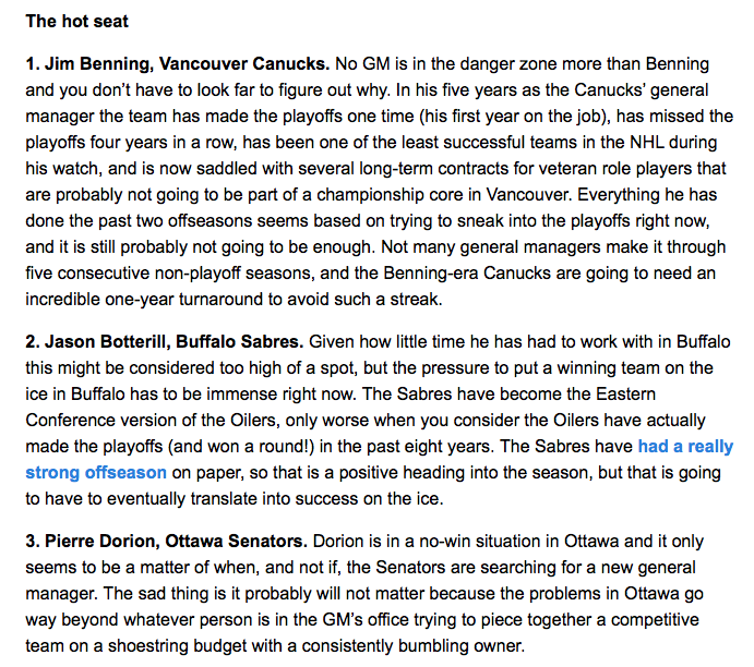 Marc Bergevin pas encore sur le HOT SEAT, mais...