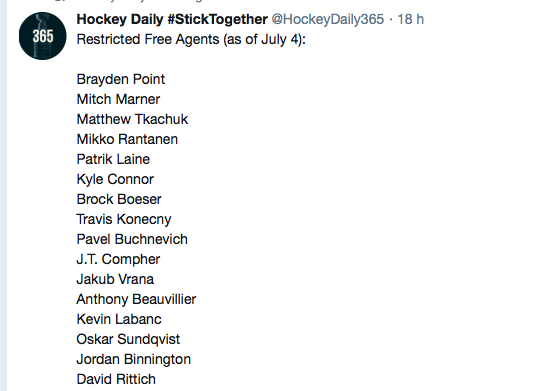 Marc Bergevin veut acquérir un attaquant VIA le marché..des RFA???
