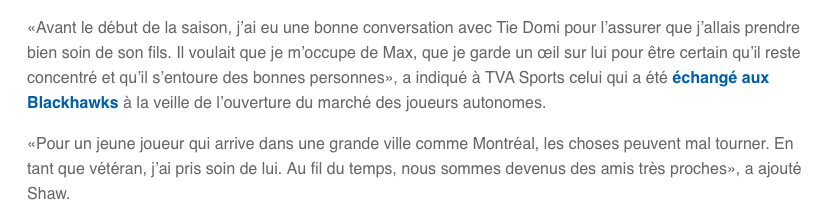 Max Domi a versé une larme..
