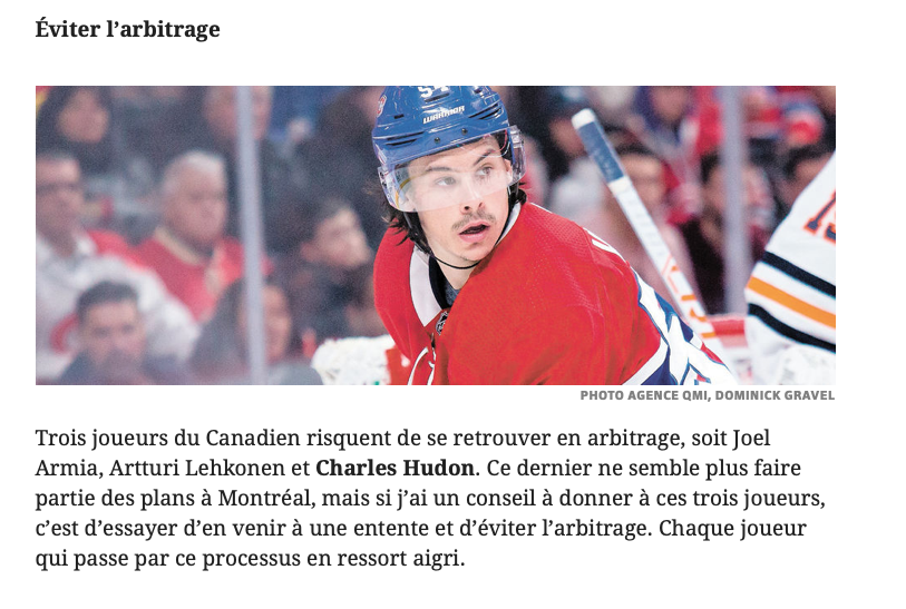 Même Théo sait que Charles Hudon va se faire DÉTRUIRE en arbitrage..