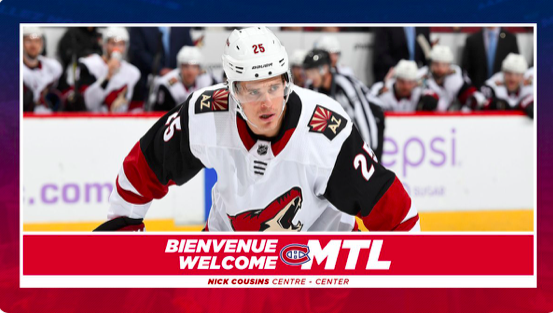 N'insultez pas trop Marc Bergevin avec Nick Cousins....