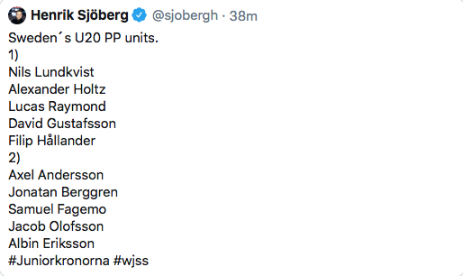 OUFF...Jacob Olofsson sur la 2e unité...