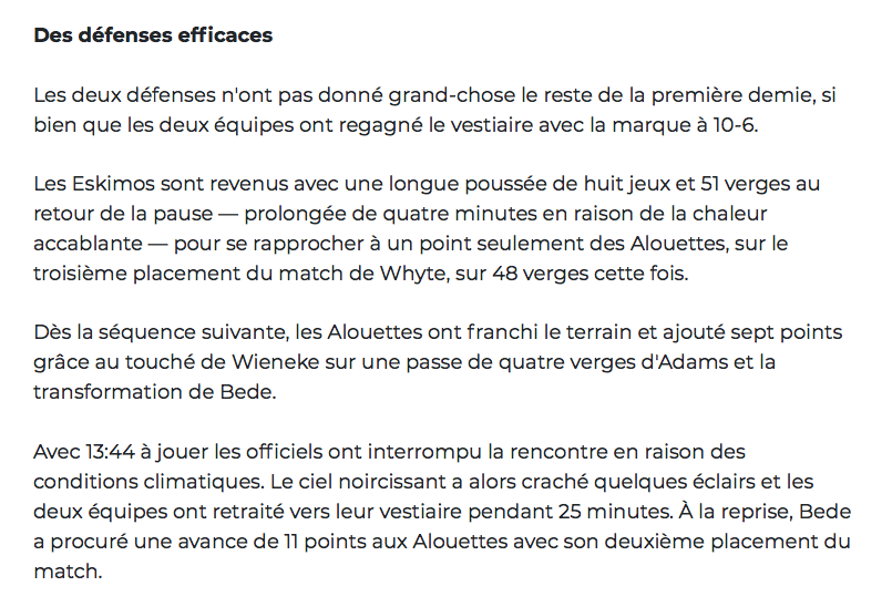 Parfait que les ALOUETTES SOIENT en FEU après avoir fait le MÉNAGE.