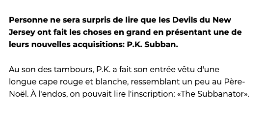Ray Lalonde..n'a pas compris que PK Subban....