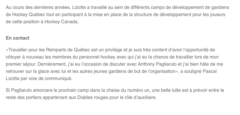 Si Patrick Roy devient DG du CH l'été prochain....
