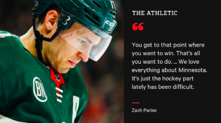 Zach Parise n'a pas encore compris...HAHA!!!