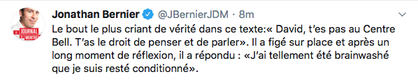 AYOYE...Les propos de David Desharnais font trembler Montréal...