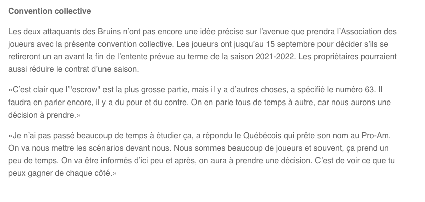 Brad Marchand....un RAT GÉNÉREUX....