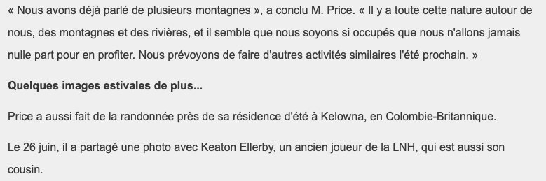 Carey Price...le CASH ne l'a pas changé...