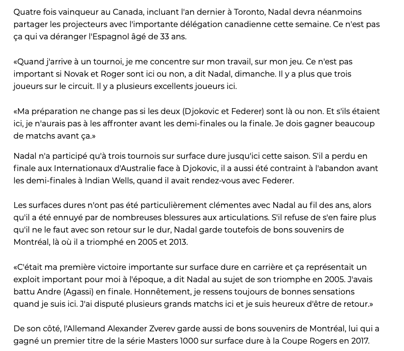 Est-ce que Rafael Nadal s'est DOPÉ?