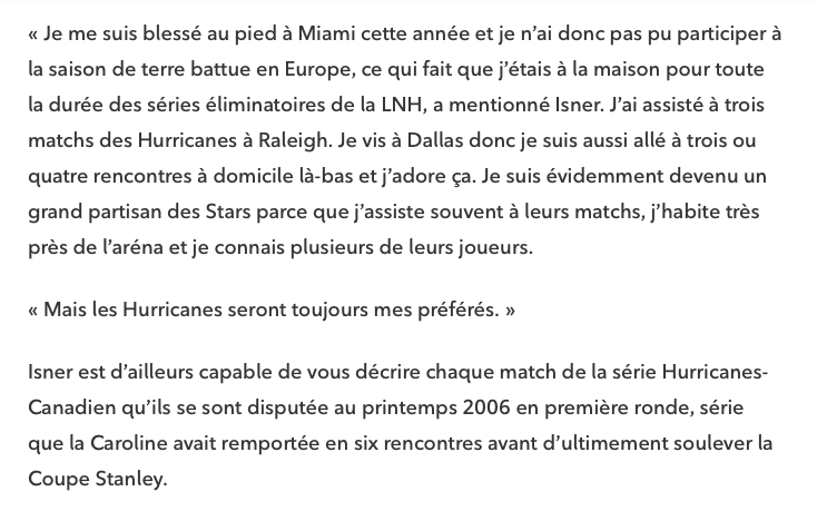 John Isner était vraiment en TA....contre Marc Bergevin...