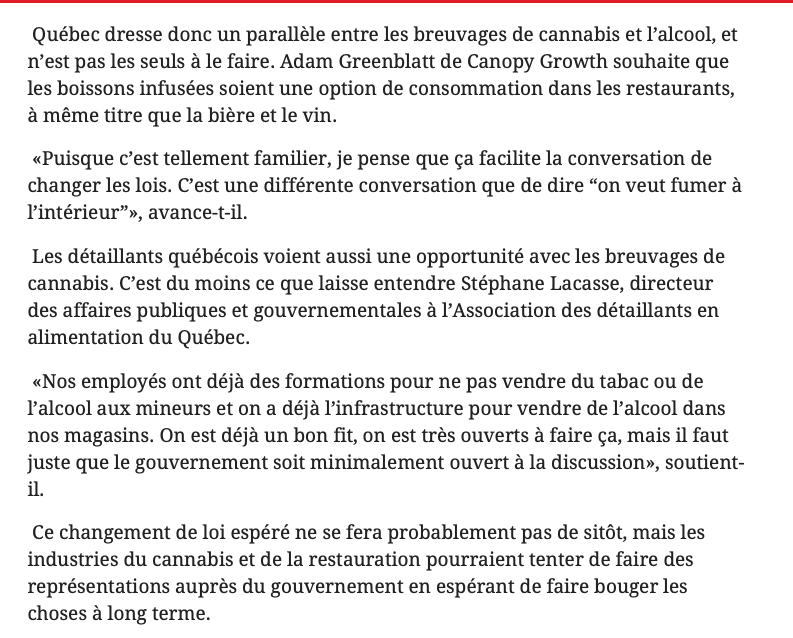 La priorité de Geoff Molson en ce moment...Les BOISSONS au POT..