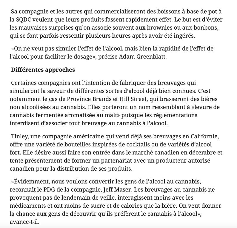La priorité de Geoff Molson en ce moment...Les BOISSONS au POT..