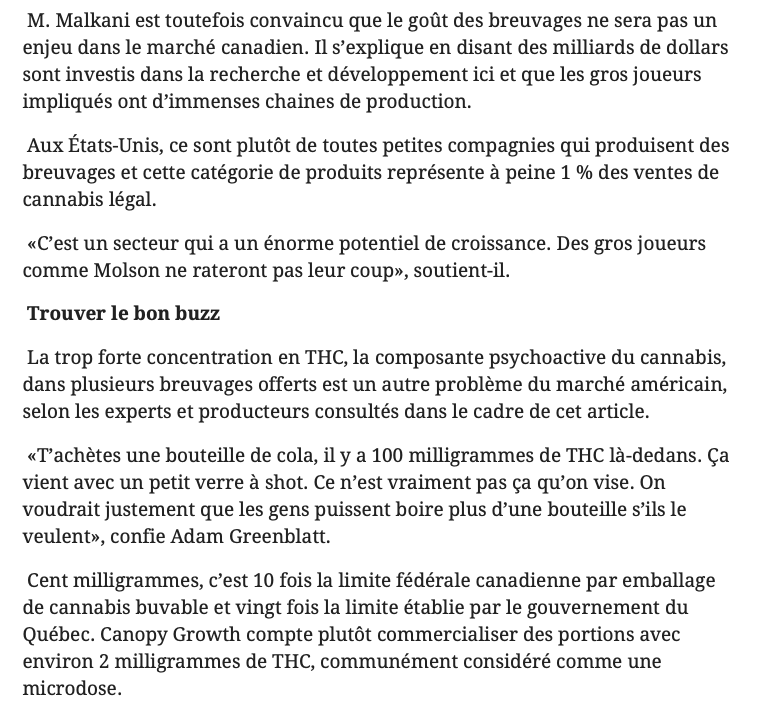 La priorité de Geoff Molson en ce moment...Les BOISSONS au POT..