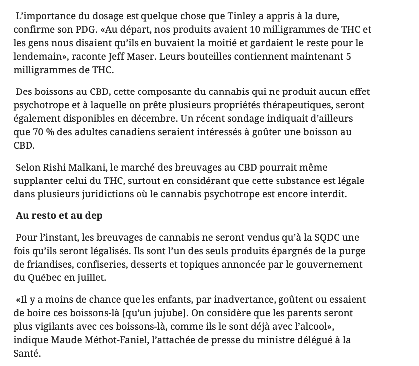 La priorité de Geoff Molson en ce moment...Les BOISSONS au POT..