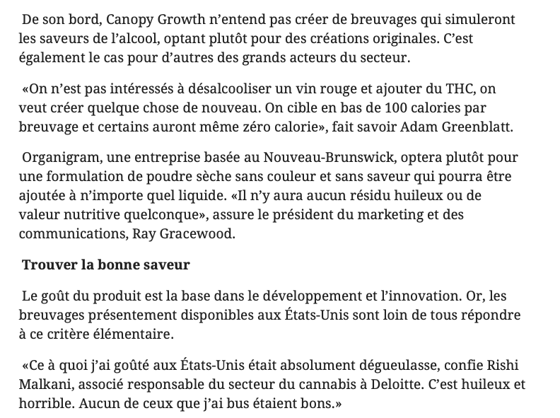 La priorité de Geoff Molson en ce moment...Les BOISSONS au POT..