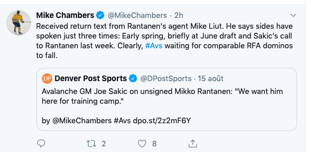 L'agent de Mikko Rantanen sort de son MUTISME...