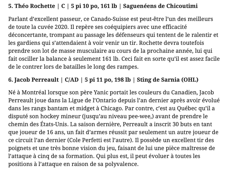 Le MEILLEUR REPÊCHAGE de l'histoire de la LNH...pour le Québec aussi....