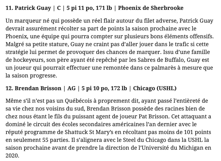 Le MEILLEUR REPÊCHAGE de l'histoire de la LNH...pour le Québec aussi....