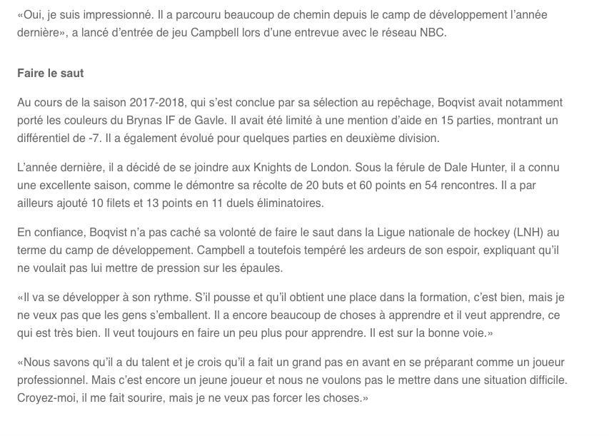 Le PRODIGE est déjà NHL READY....