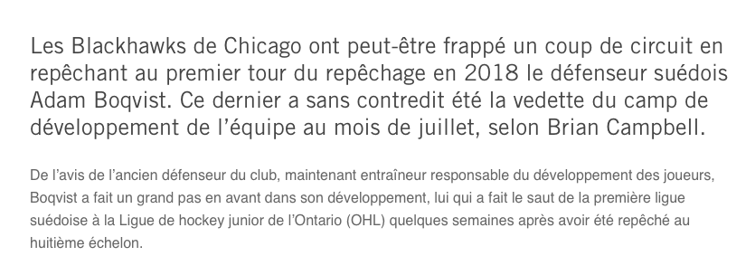 Le PRODIGE est déjà NHL READY....